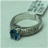 Image 2 : Natural 1.99 ctw Diamond and Topaz Ring in 14K White Gold - MSRP $2034