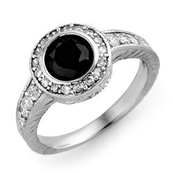 Natural 1.38 ctw White & Black Diamond Ring 14K Gold * MSRP $2430