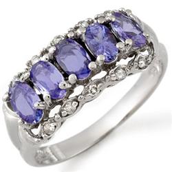 Genuine 1.80 ctw Tanzanite & Diamond Ring 10K Gold - Retails for $1070