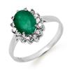Image 1 : Genuine 1.27 ctw Emerald & Diamond Ring 10k Gold * MSRP $760