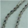 Image 3 : Natural 6.01 ctw Diamond and Multi-color Sapphire Necklace in 14K White Gold - MSRP $8692