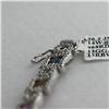 Image 3 : Natural 8.93 ctw Diamond and Green Garnet Bracelet in 14K White Gold - MSRP $10228