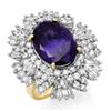 Image 1 : Genuine 13.25 ctw Tanzanite & Diamond Ring 14K Gold * MSRP $20630