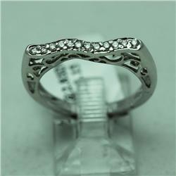 Natural 0.15 ctw Diamond Ring in 14K White Gold - MSRP $672