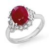 Image 1 : Genuine 3.31 ctw Ruby & Diamond Ring 14K White Gold * MSRP $2560