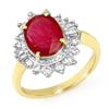 Image 1 : Genuine 4.5 ctw Ruby & Diamond Ring 14K Yellow Gold * MSRP $2770