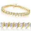 Image 1 : Natural 5.0 ctw Diamond Bracelet 10K Yellow Gold * MSRP $6660