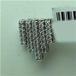 Natural 0.5 ctw Diamond Pendant in 14K White Gold - MSRP $1458