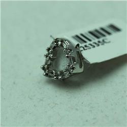 Natural 0.12 ctw Diamond Pendant in 14K White Gold - MSRP $310