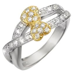 Natural 0.40 ctw Diamond Ring 10K Multi tone Gold - Retails for $1520