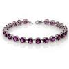 Image 1 : Genuine 12.0 ctw Amethyst Bracelet 10K White Gold - Retails for $1510