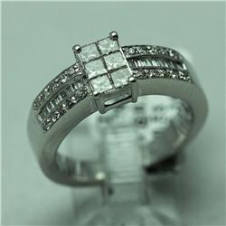 Natural 0.69 ctw Diamond Ring in 14K White Gold - MSRP $3274