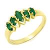 Image 1 : Genuine 0.50 ctw Emerald Ring 10K Yellow Gold * MSRP $580