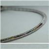 Image 1 : Natural 7.84 ctw Diamond and Multi-color Sapphire Necklace in 14K White Gold - MSRP $17496