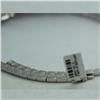 Image 4 : Natural 7.84 ctw Diamond and Multi-color Sapphire Necklace in 14K White Gold - MSRP $17496