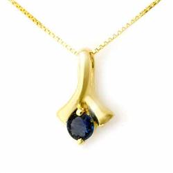 Genuine 0.33 ctw Sapphire Pendant 10K Yellow Gold * MSRP $300