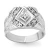 Image 1 : Natural 0.25 ctw Diamond Men's Ring 10K White Gold * MSRP $1520