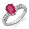 Image 1 : Genuine 3.28 ctw Ruby & Diamond Ring 14k Gold * MSRP $1770