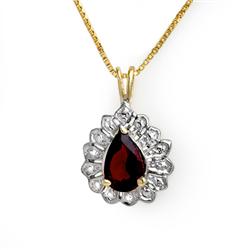 Genuine 1.0 ctw Garnet Pendant 10K Yellow Gold * MSRP $360