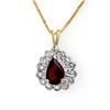 Image 1 : Genuine 1.0 ctw Garnet Pendant 10K Yellow Gold * MSRP $360