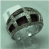 Image 1 : Natural 2.22 ctw Diamond and Ruby Ring in 14K White Gold - MSRP $4868