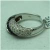 Image 3 : Natural 1.2 ctw Diamond and Blue Sapphire Ring in 14K White Gold - MSRP $2654