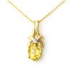 Image 1 : Genuine 0.67 ctw Citrine & Diamond Pendant Yellow Gold * MSRP $330