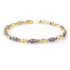Image 1 : Genuine 2.10 ctw Tanzanite Bracelet 10K Yellow Gold * MSRP $1120