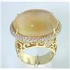 Image 1 : 18K Yellow Gold Moonstone,Diamond Ring.