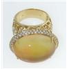 Image 4 : 18K Yellow Gold Moonstone,Diamond Ring.