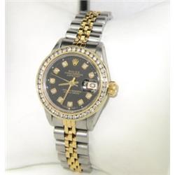 Rolex 18K Gold / Stainless Steel Diamond Ladies Watch