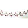 Image 3 : 14K White Gold, Ruby And Diamond Necklace