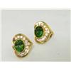 Image 2 : Salavetti 18K Yellow Gold Diamond &Tourmaline Earrings