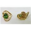 Image 3 : Salavetti 18K Yellow Gold Diamond &Tourmaline Earrings
