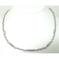 18K White Gold Diamond  Necklace.