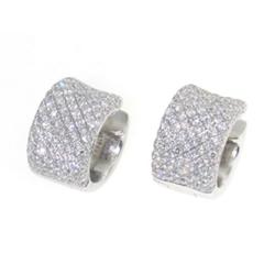 Salavetti 18K White Gold, Diamond Earrings