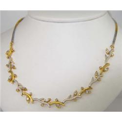 14K Two-Toned Gold Diamond Necklace
