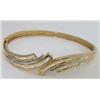 Image 1 : 14K Yellow Gold Diamond Bangle