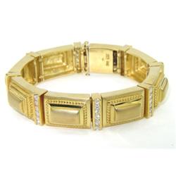 Seidengang 18K Yellow Gold Diamond Bangle