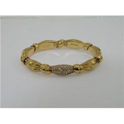 Asprey 18K Yellow Gold, Diamond Bangle