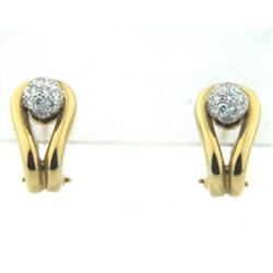 Tiffany & Co 18K 2-Toned Gold, Diamond Earrings