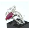 Image 3 : Platinum Ruby & Diamond Ring