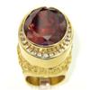 Image 1 : 18K Yellow Gold Garnet Diamond Ring
