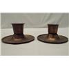 Image 2 : Copper Candlesticks & Brass Spittoon