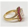 Image 2 : Gold Vermeil Ruby CZ Ring