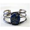 Image 1 : Native American Navajo Silver & Lapis Bracelet