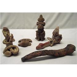 5 Prehistoric Reproduction Pottery Figures