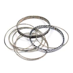 Mexican Silver Bangle Bracelets