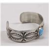 Image 3 : Native American Navajo Silver Turquoise Bracelet