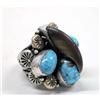 Image 2 : Native American Navajo Claw Turquoise Ring